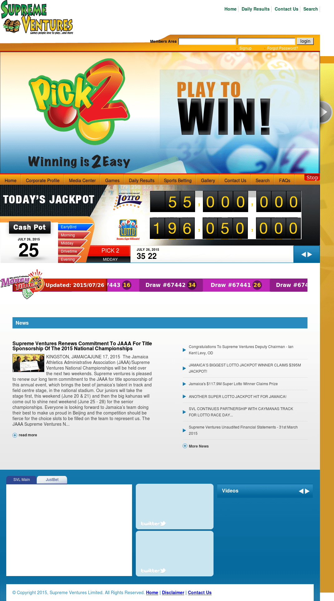 Supreme Ventures Cash Pot Draw Today Download Supreme Ventures