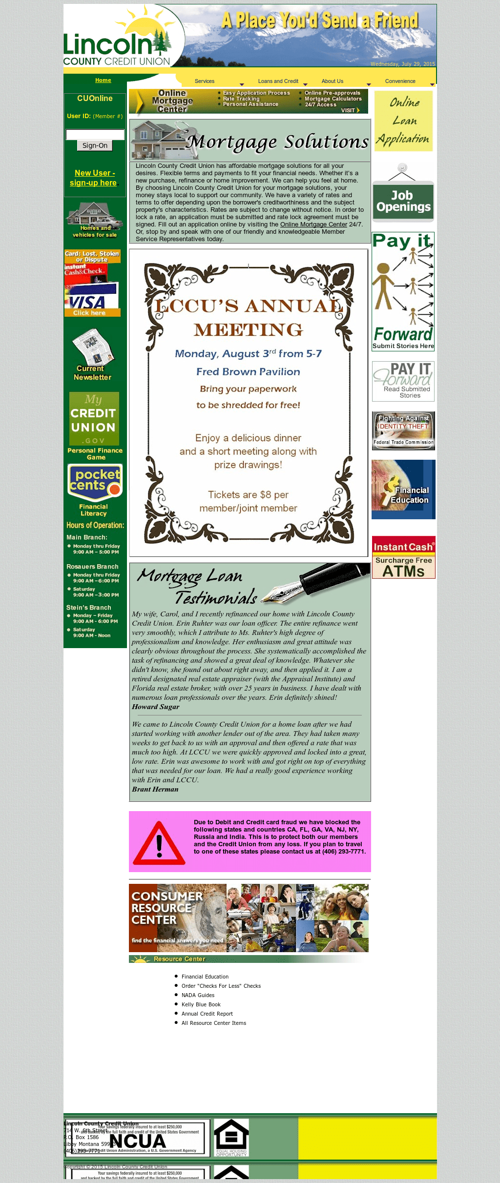 Lincoln County Credit Union Libby Mt