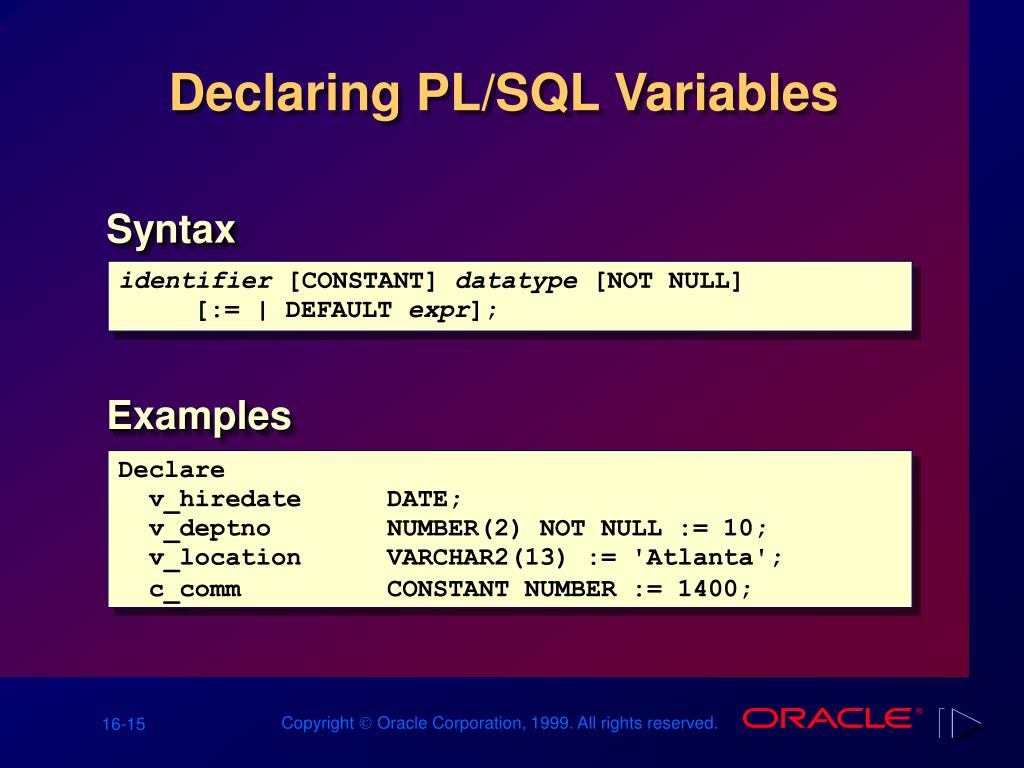 PPT Declaring Variables PowerPoint Presentation, free download ID