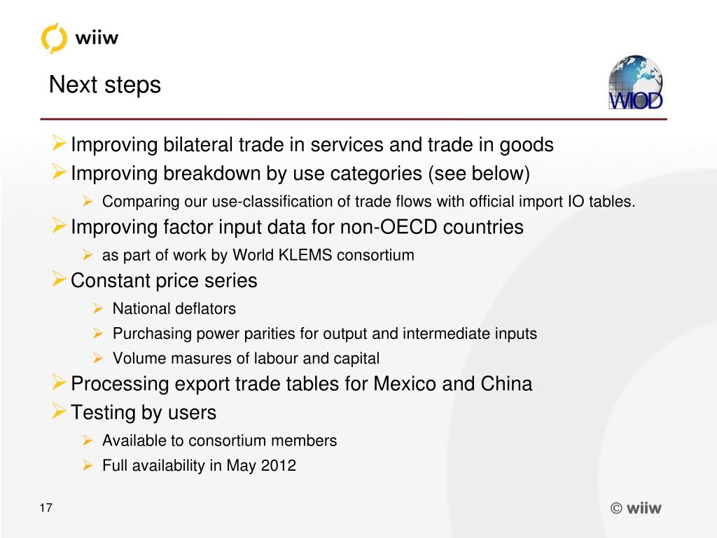 PPT The WIOD database Construction and first results on the factor
