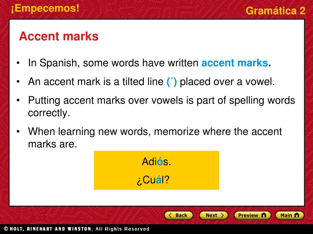 PPT Punctuation marks and written accents PowerPoint Presentation