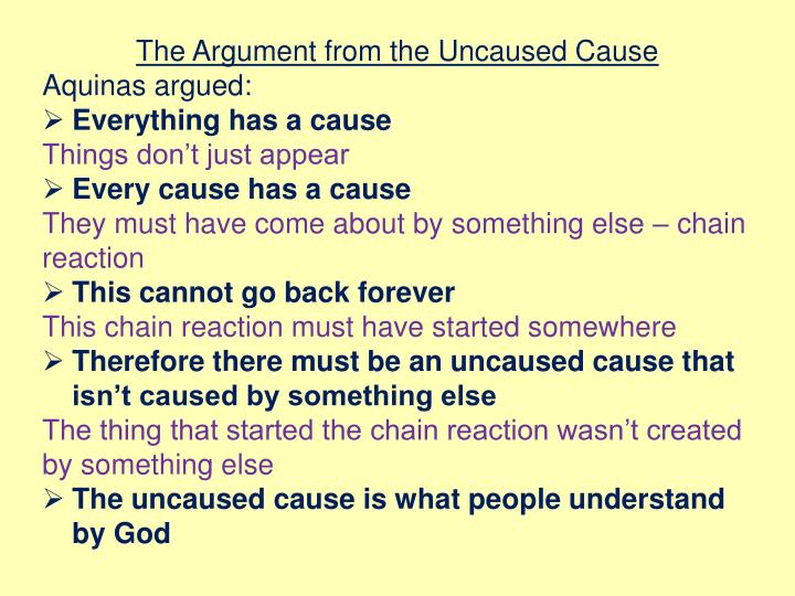 PPT The Cosmological Argument St. Thomas Aquinas (1225