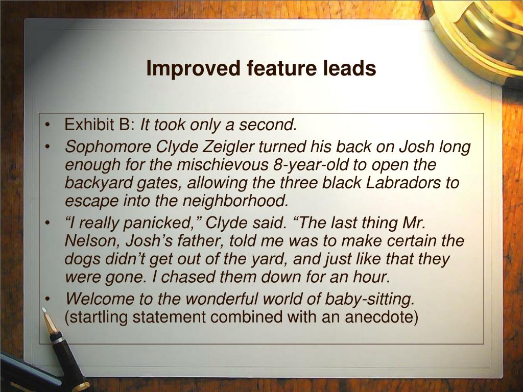 PPT Feature Writing PowerPoint Presentation, free download ID5380571