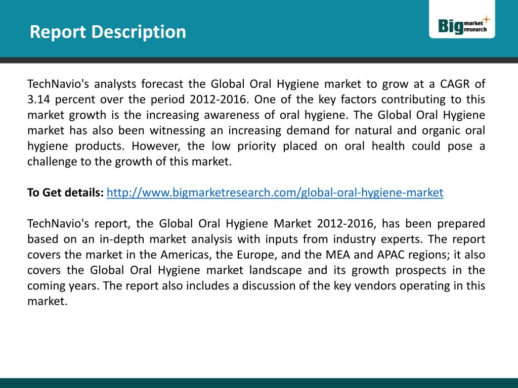 PPT Global Oral Hygiene Market 20122016 PowerPoint Presentation, free download ID5381444