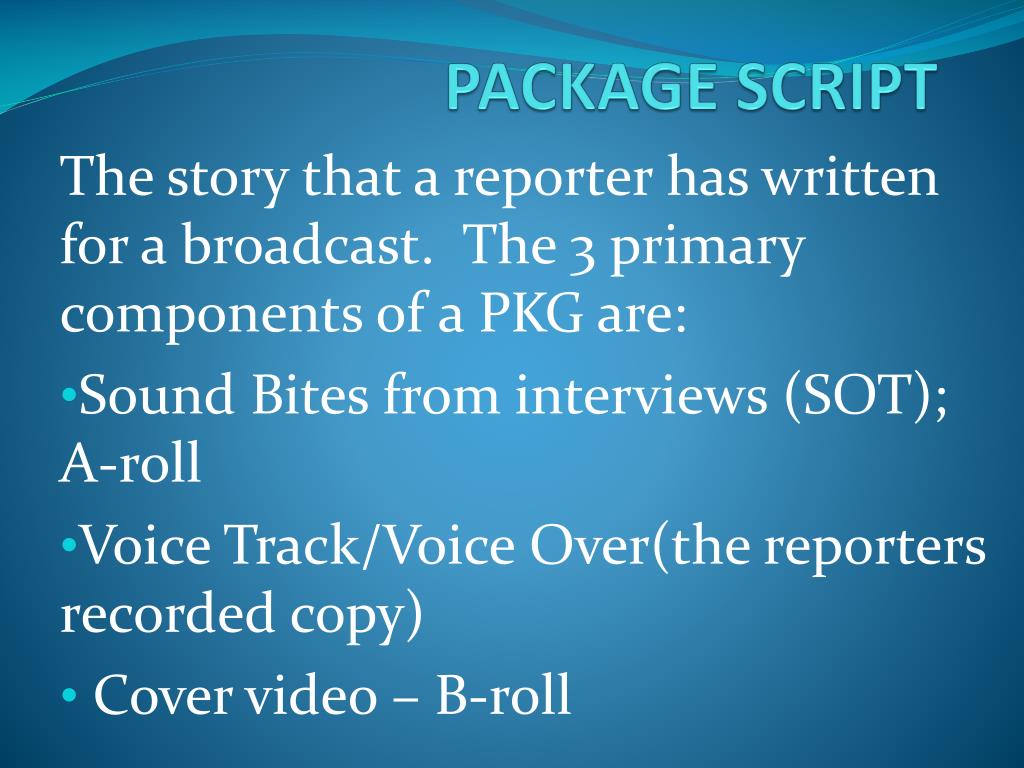 PPT Broadcasting Script Terms PowerPoint Presentation, free download