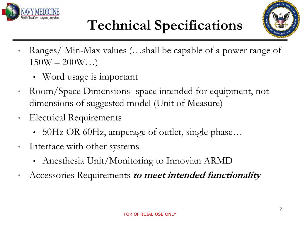PPT Medical Equipment Requirements Definition and Technical Writing