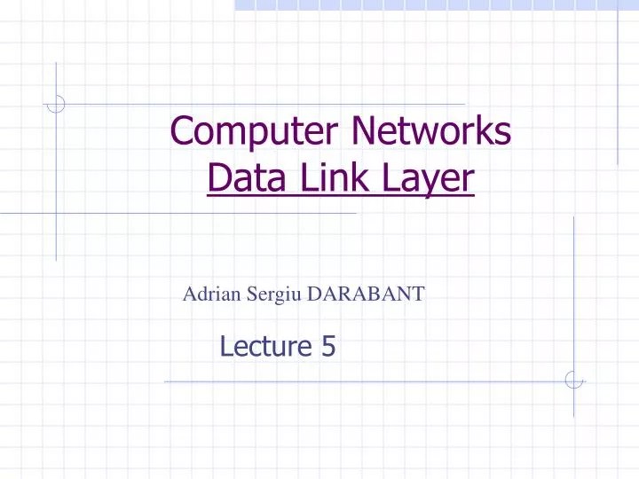 PPT Computer Networks Data Link Layer PowerPoint Presentation, free