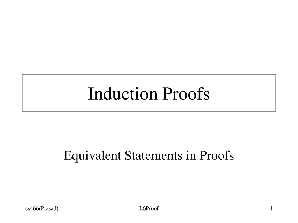 PPT Induction Proofs PowerPoint Presentation, free download ID5389615