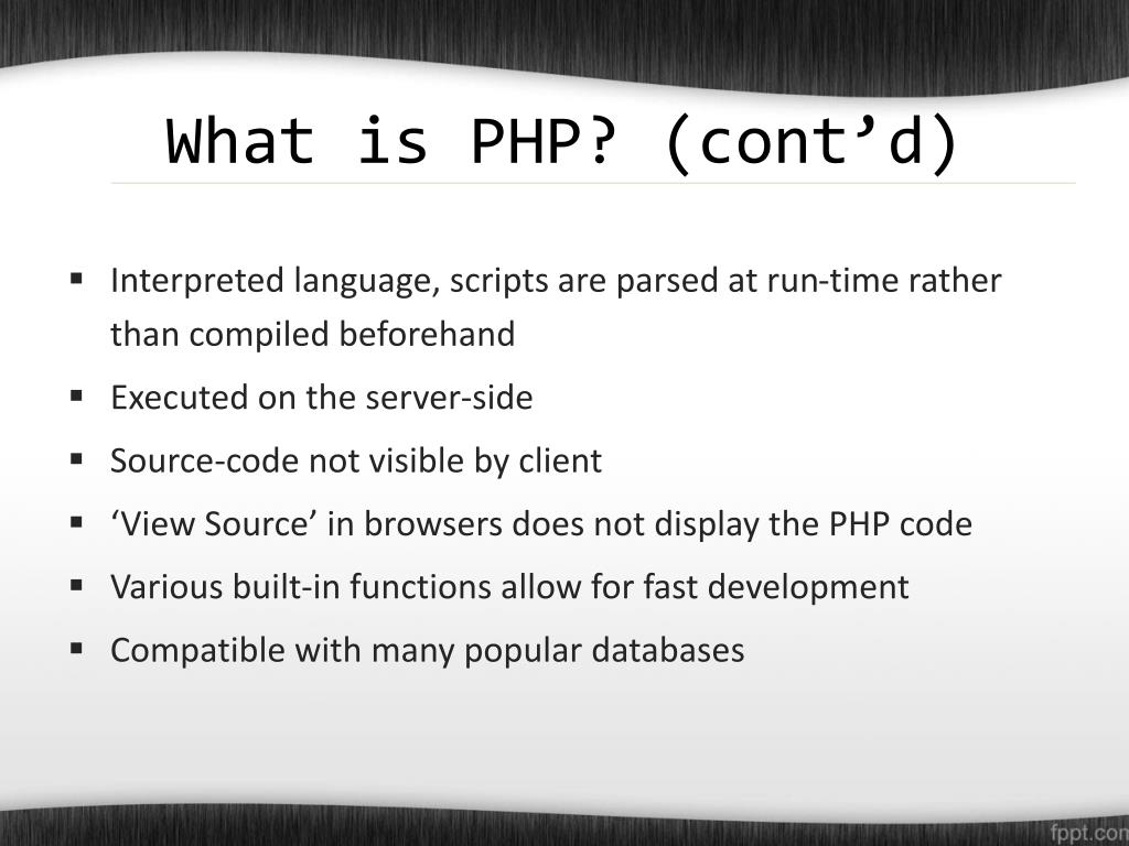 PPT PHP PowerPoint Presentation, free download ID5390010