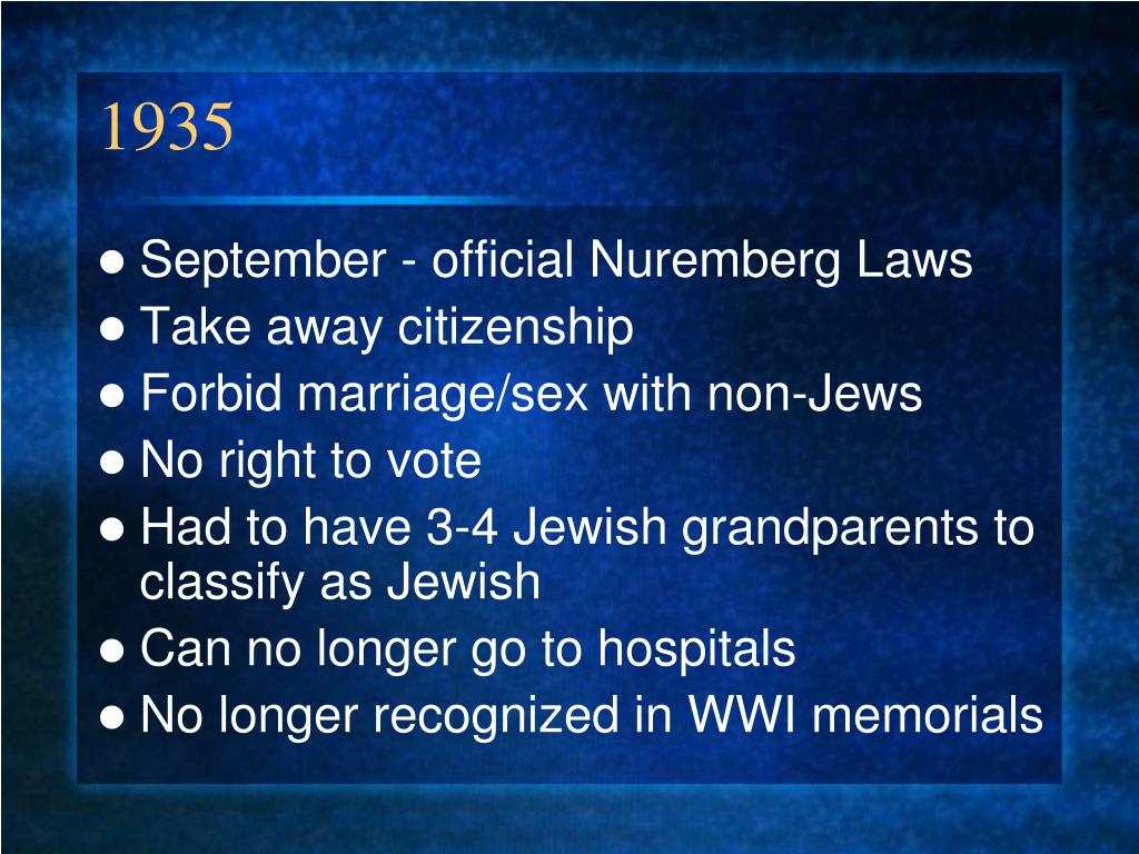 PPT Nuremberg Laws PowerPoint Presentation, free download ID5391340