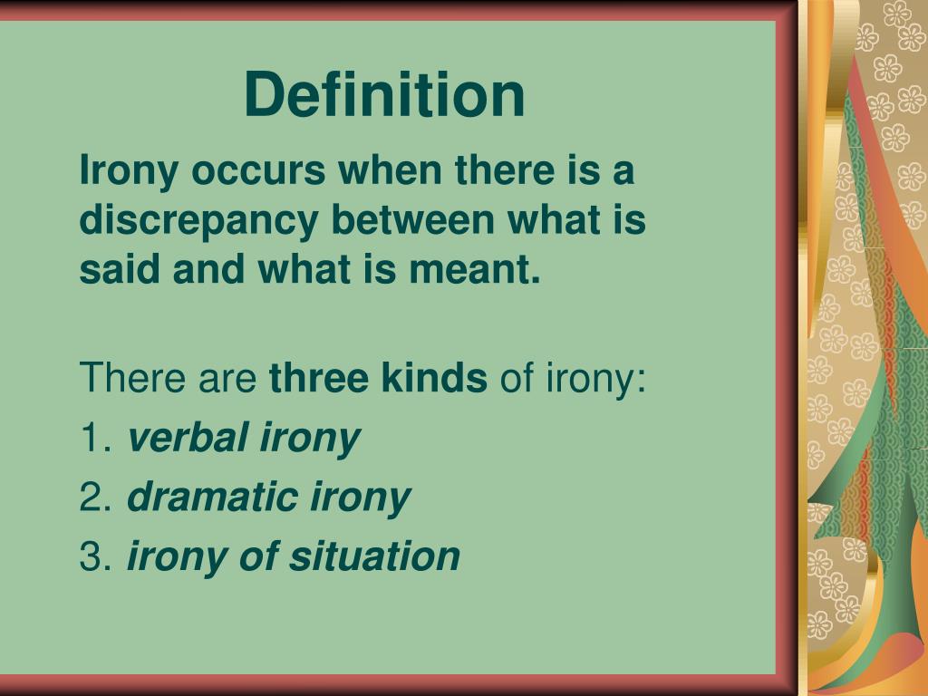 PPT Irony PowerPoint Presentation, free download ID5393605