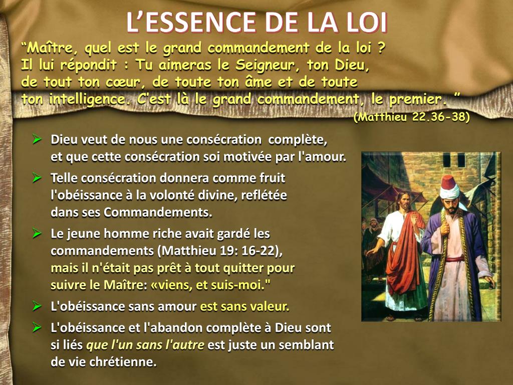 PPT La loi de Dieu PowerPoint Presentation, free download ID5397402