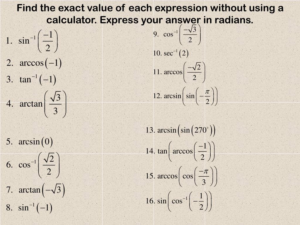 PPT LG 23 Inverse Trig Functions PowerPoint Presentation, free