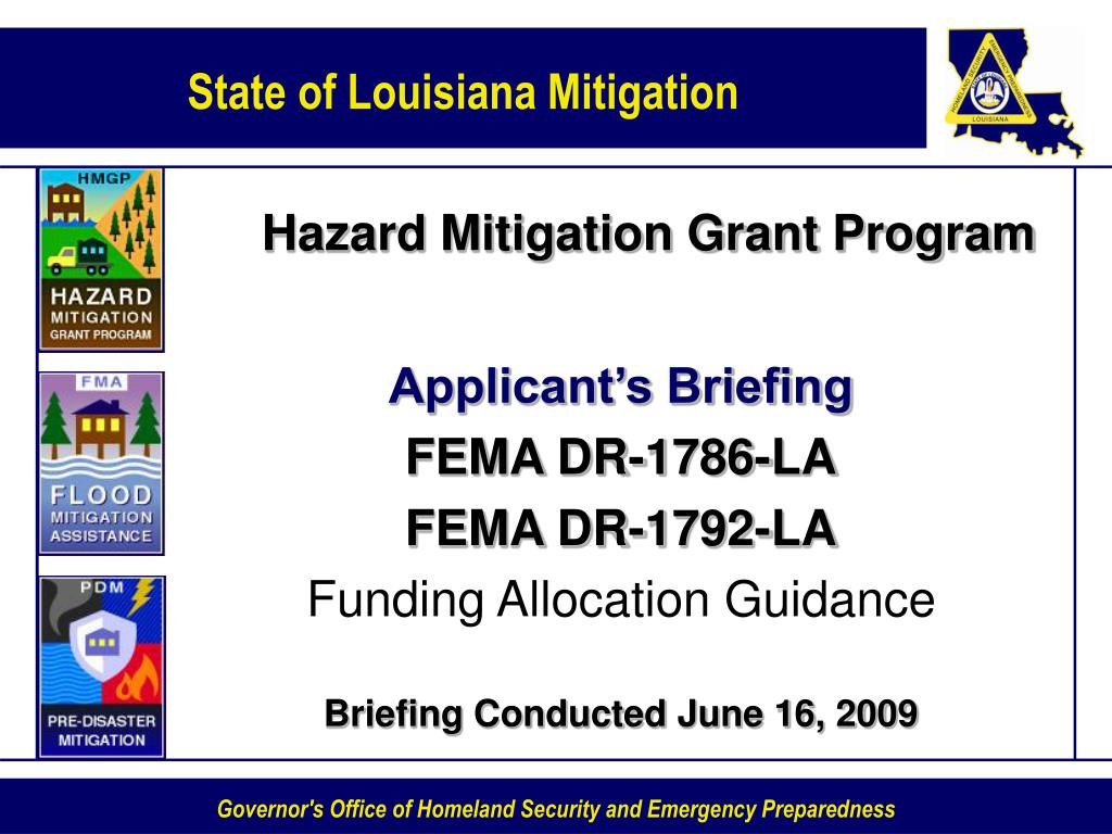 PPT Hazard Mitigation Grant Program PowerPoint Presentation, free