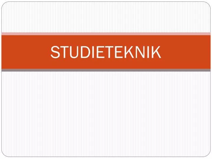 PPT STUDIETEKNIK PowerPoint Presentation, free download ID5400940