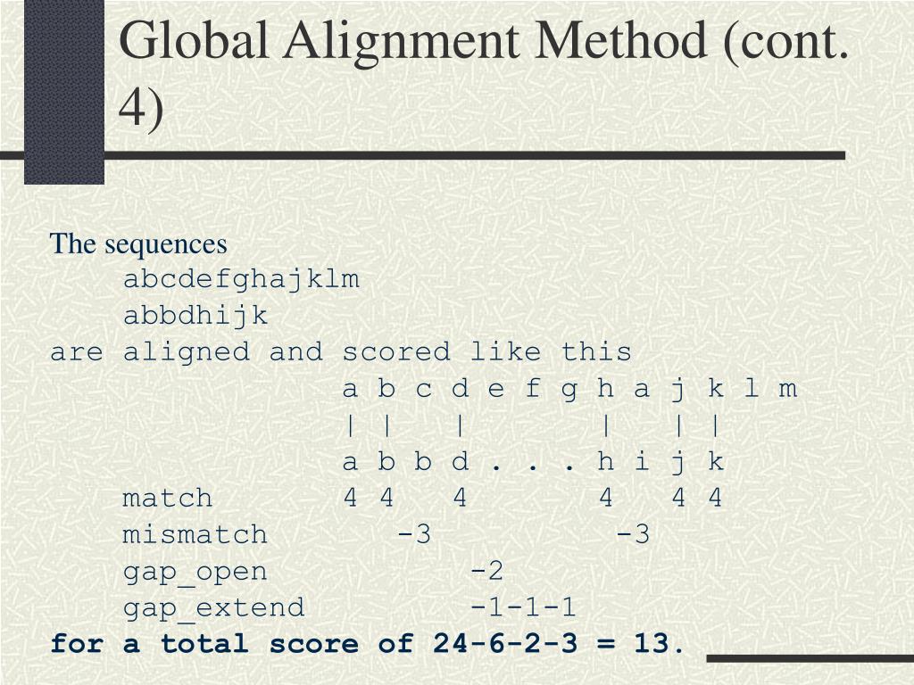 PPT Alignment methods PowerPoint Presentation, free download ID5401908