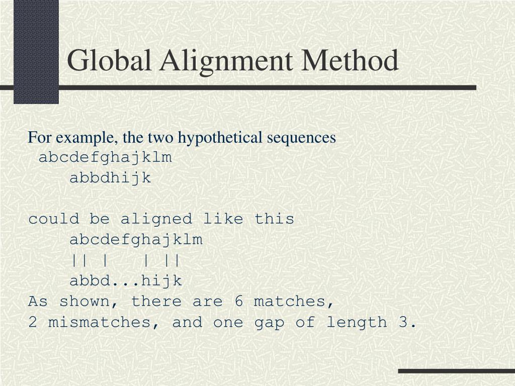 PPT Alignment methods PowerPoint Presentation, free download ID5401908