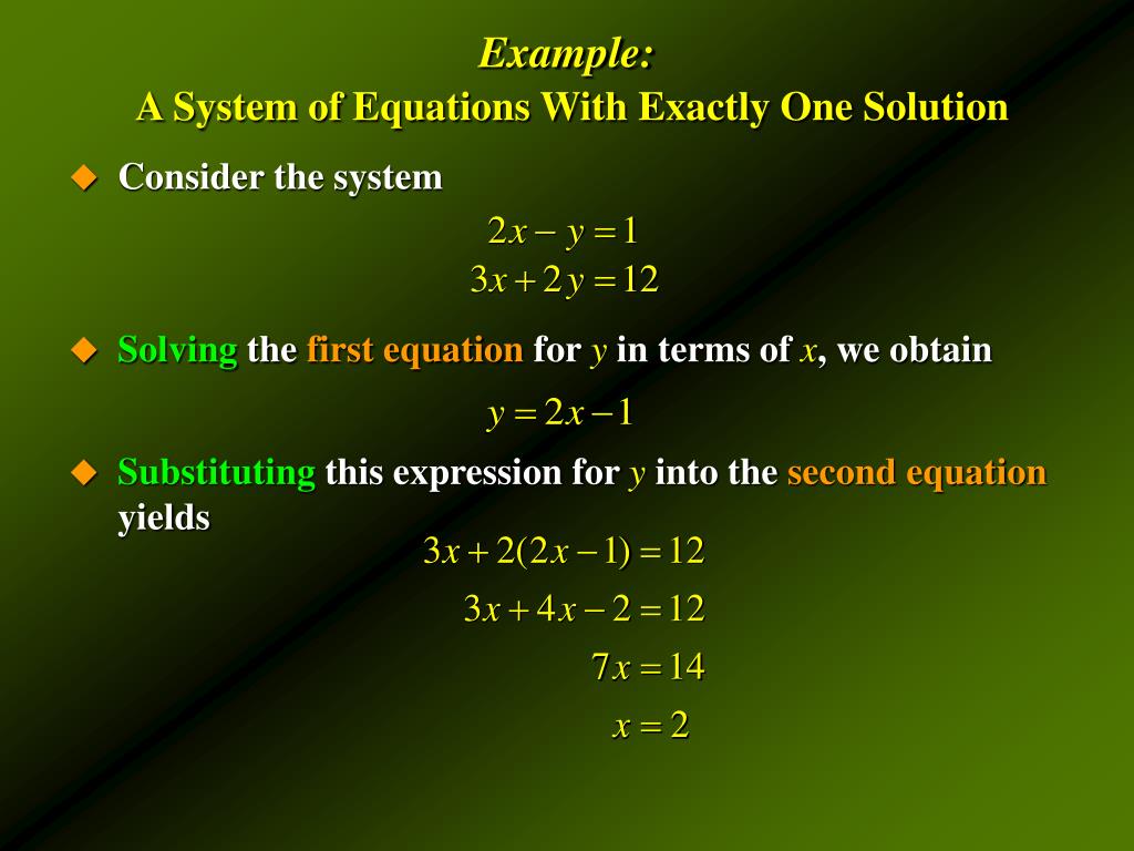 Types of solution of system of linear equation bxenut