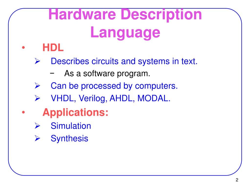 PPT Hardware Description Language PowerPoint Presentation, free