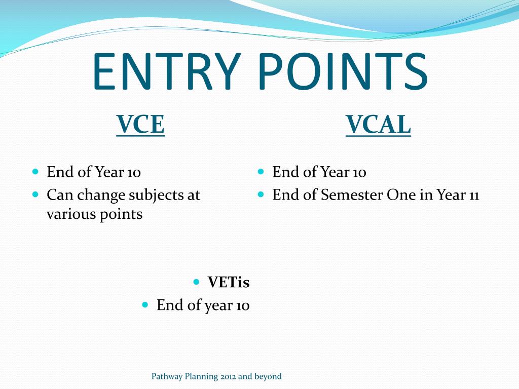 PPT KILLESTER COLLEGE VCE/VCAL/VET PATHWAYS 2012 and beyond