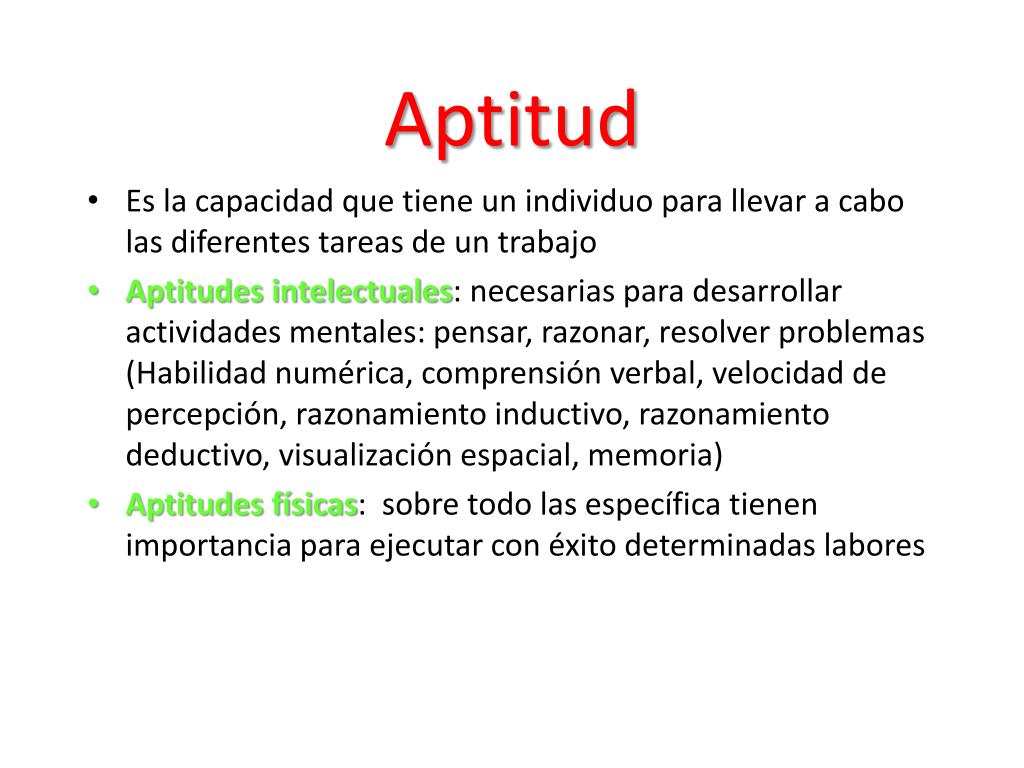 PPT APTITUDES Y ACTITUDES PowerPoint Presentation, free download ID