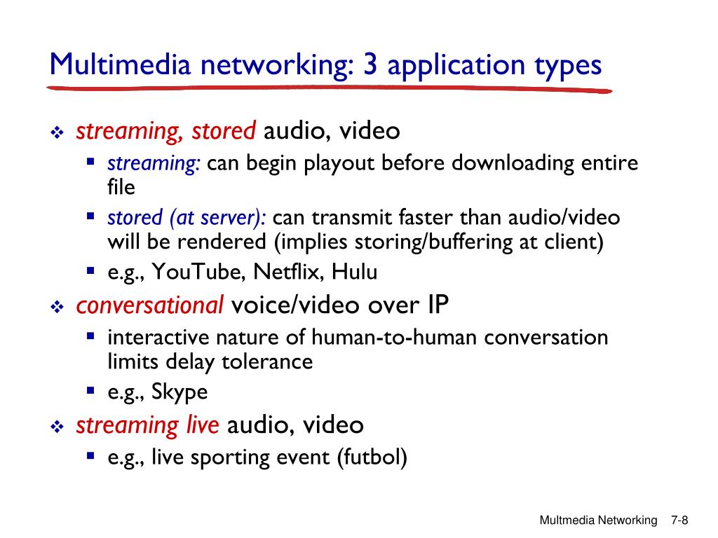 PPT Chapter 7 Multimedia Networking PowerPoint Presentation, free