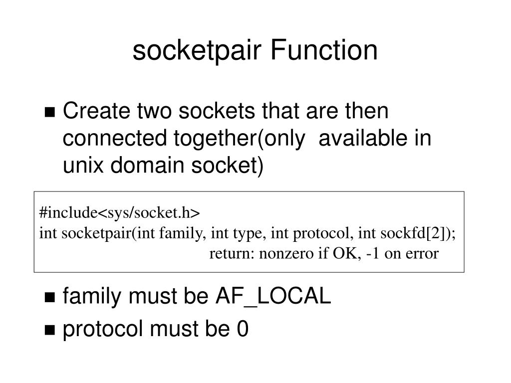 PPT Unix Domain Protocols PowerPoint Presentation, free download ID