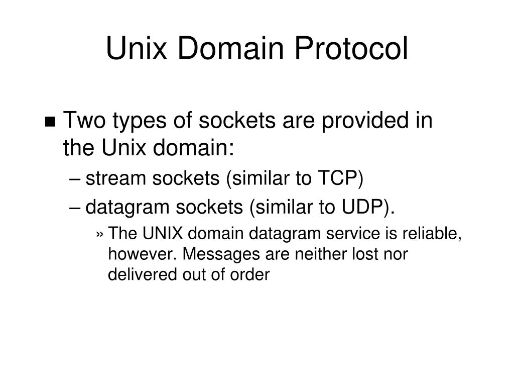 PPT Unix Domain Protocols PowerPoint Presentation, free download ID
