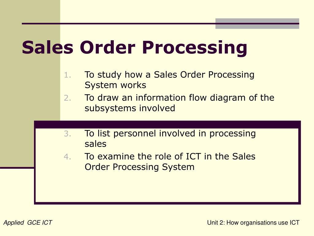 PPT Sales Order Processing PowerPoint Presentation, free download