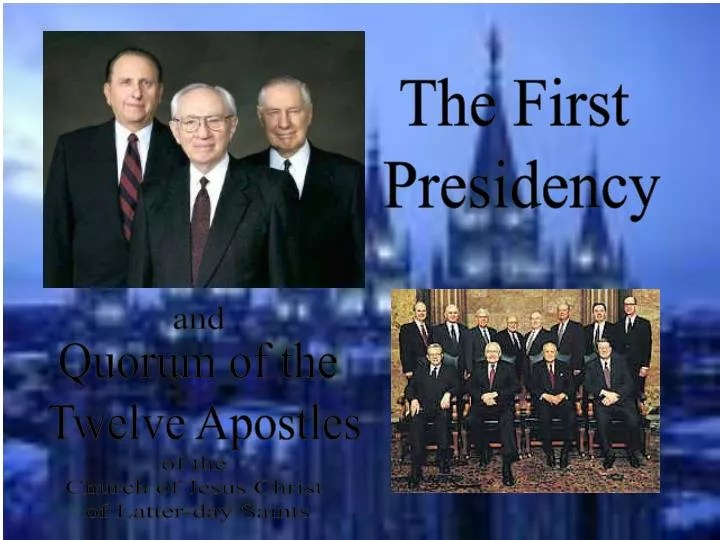 PPT The First Presidency PowerPoint Presentation, free download ID