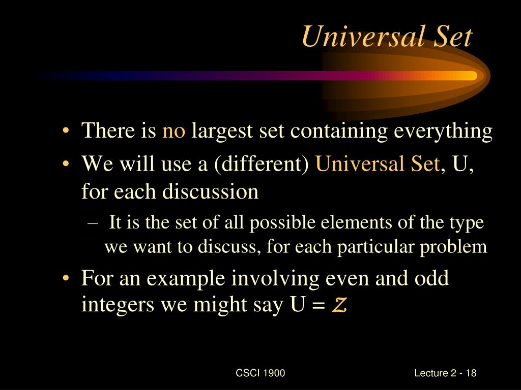 PPT Lecture 2 Introduction To Sets PowerPoint Presentation, free