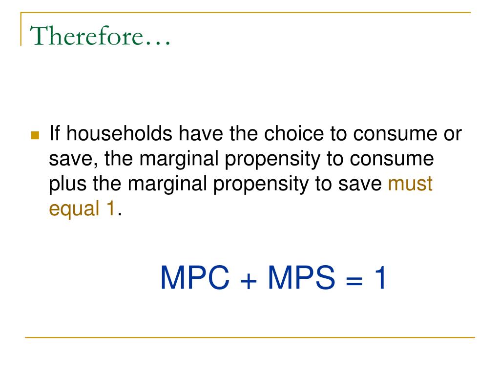 Marginal Propensity To Consume What Is The Mathematical Formula For