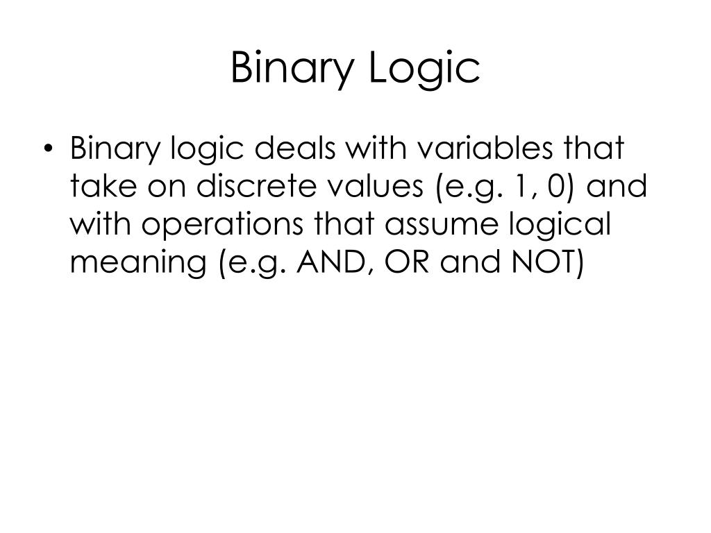 PPT - Binary Logic PowerPoint Presentation, free download - ID:5425004