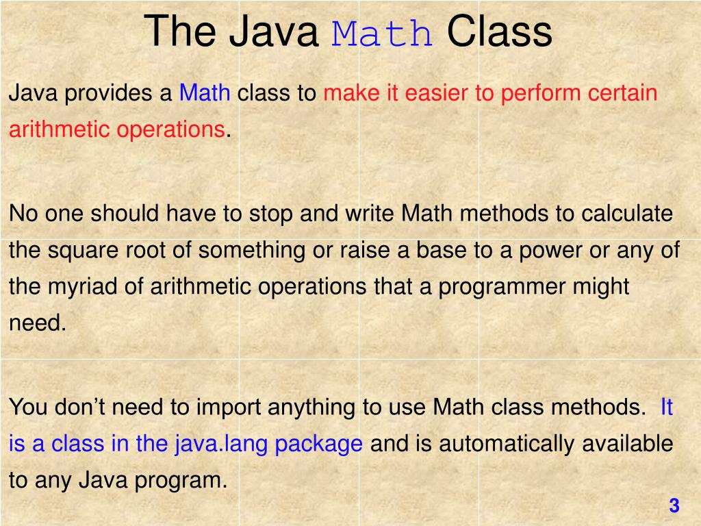 PPT The Math Class Methods PowerPoint Presentation, free download ID5427205