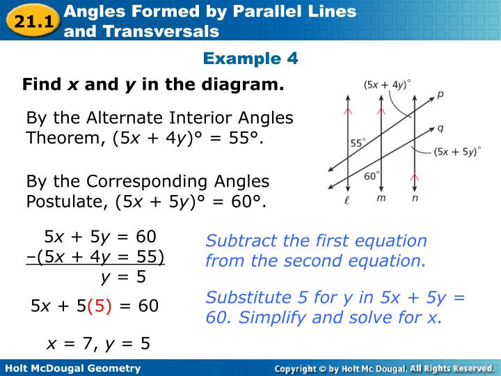 PPT Angles Formed by Parallel Lines and Transversals PowerPoint