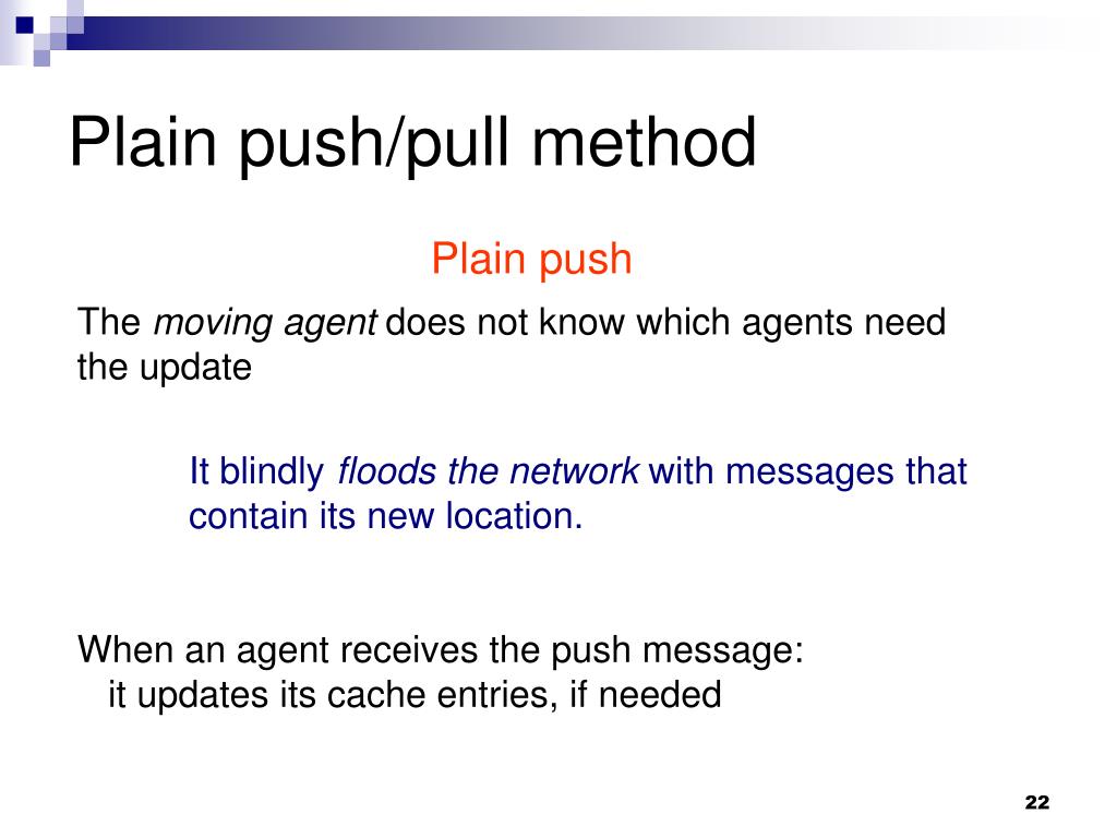 PPT Cache Updates in a PeertoPeer Network of Mobile Agents