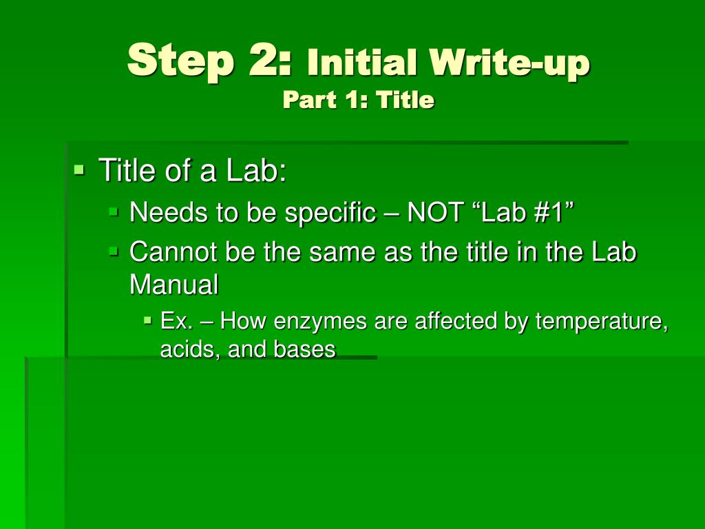 PPT How to Write an AP Biology Lab Report PowerPoint Presentation, free download ID5431291