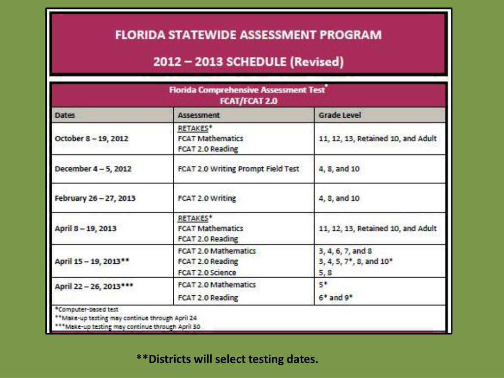 PPT Florida State EOC Exams PowerPoint Presentation, free download