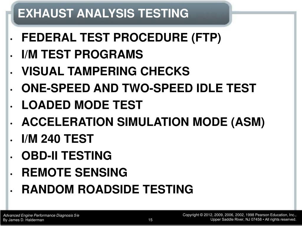 PPT CHAPTER 23 Vehicle Emission Standards and Testing PowerPoint