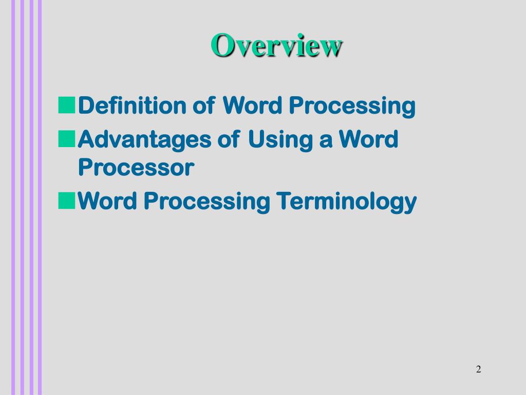PPT Word Processing Part I PowerPoint Presentation, free download