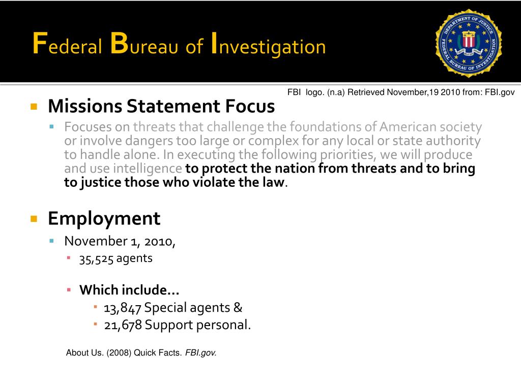 PPT FBI PowerPoint Presentation, free download ID5440935