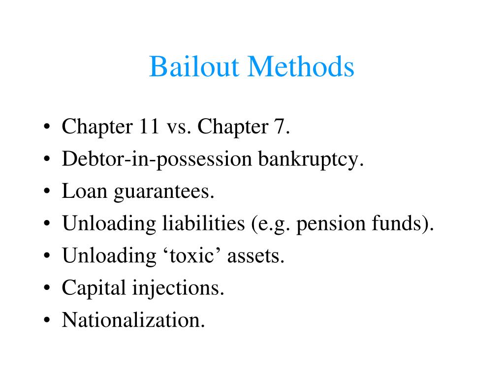 PPT Bailouts PowerPoint Presentation, free download ID5441684