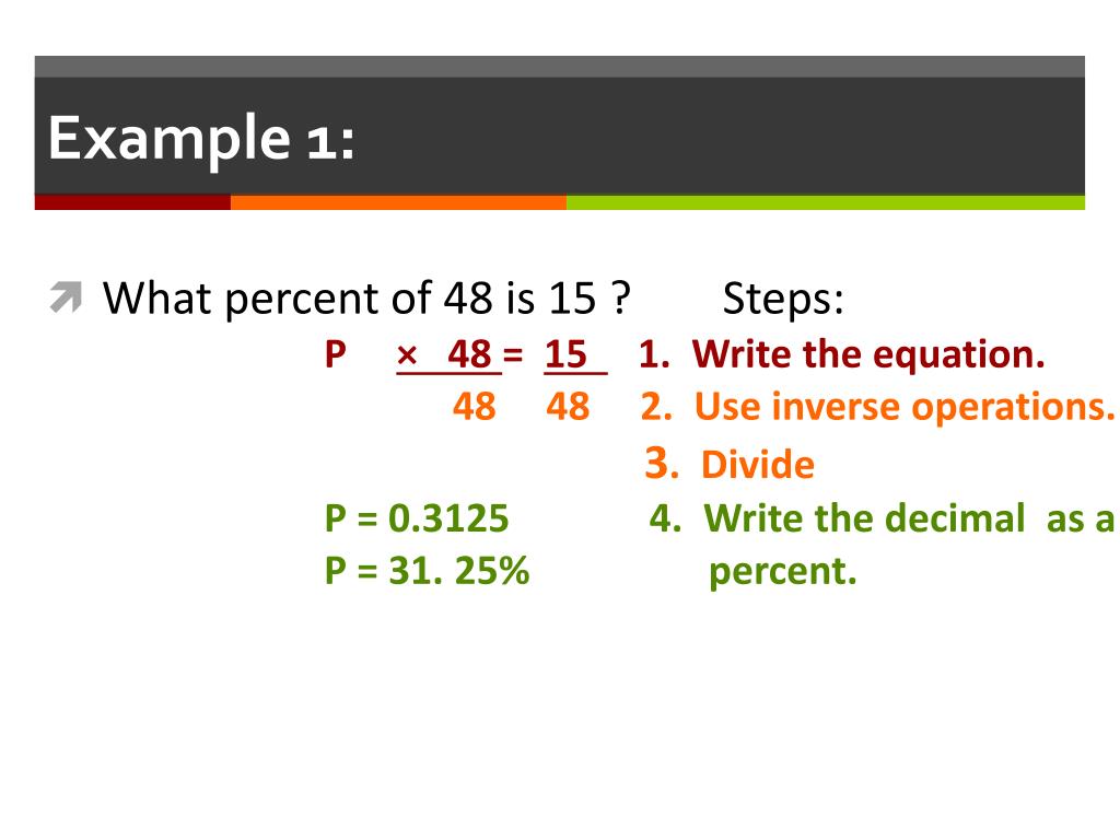 PPT Using Equations to Solve Percent Problems PowerPoint Presentation