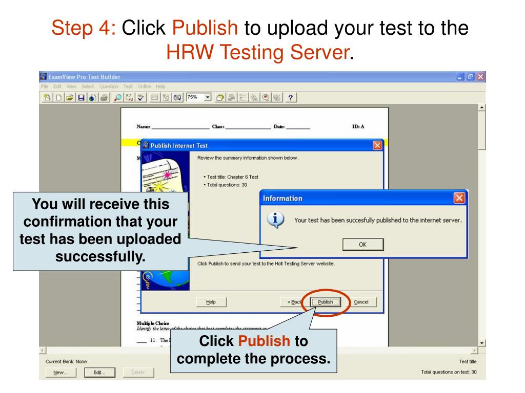 PPT ExamView Test Generator PowerPoint Presentation, free download