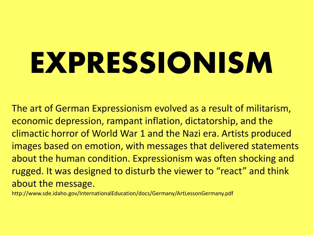 PPT EXPRESSIONISM PowerPoint Presentation, free download ID5447417