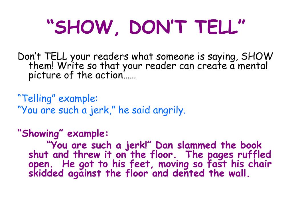 PPT “SHOW, DON’T TELL” PowerPoint Presentation, free download ID