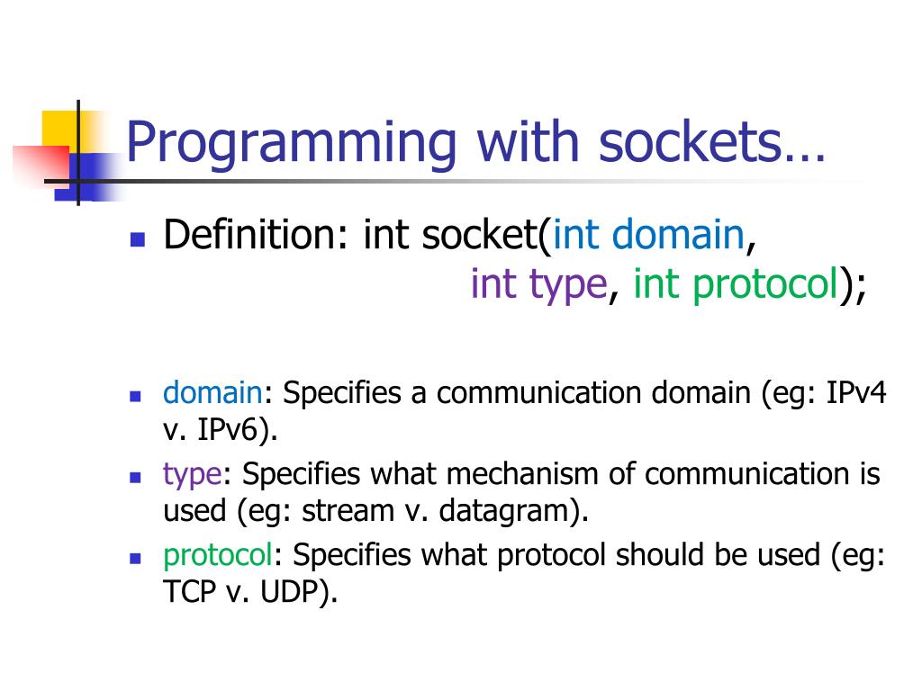 PPT Sockets PowerPoint Presentation, free download ID5451666