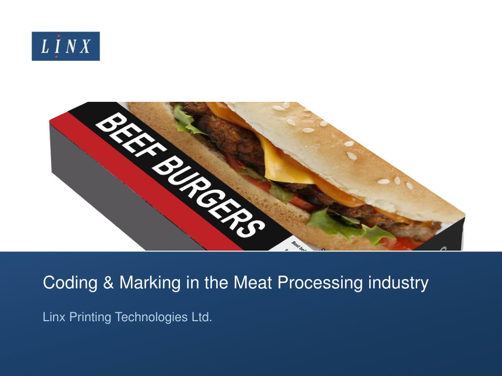 PPT Coding & Marking in the Meat Processing industry PowerPoint