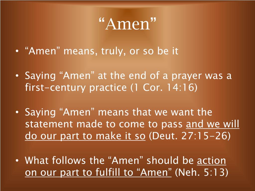 PPT After the “Amen” What Then? PowerPoint Presentation, free download ID5455363