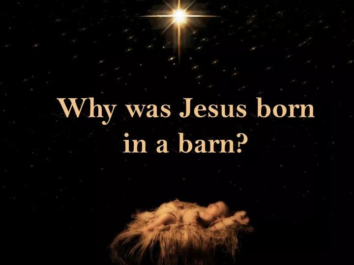 PPT Why was Jesus born in a barn? PowerPoint Presentation ID5456093